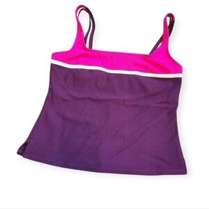 Land's End Women's Colorblock Tankini Swimming Suit Size 10